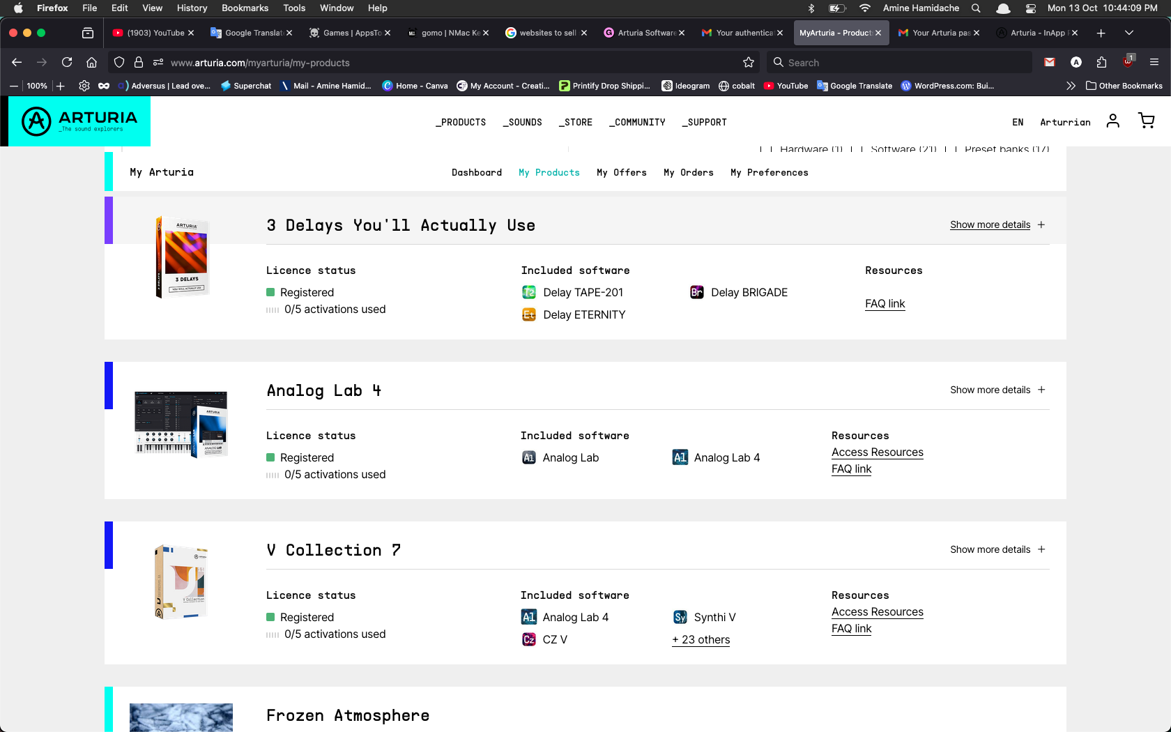 Arturia Arturia Software Synths; V Collection bundles. Art